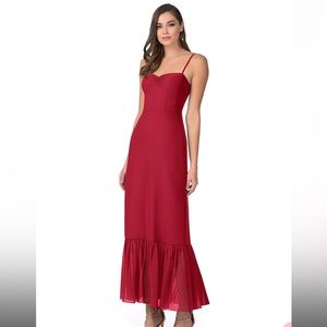 NWT Azazie Justina Dress in Scarlet size 18